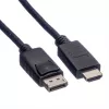 ROLINE - Cable adaptador - DisplayPort macho a HDMI macho - 4,5 m - apantallado - Negro (11.04.5783)