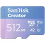 Tarjeta de memoria SanDisk Creator MicroSD 512 GB, altas velocidades de transferencia de hasta 190 MB/s
