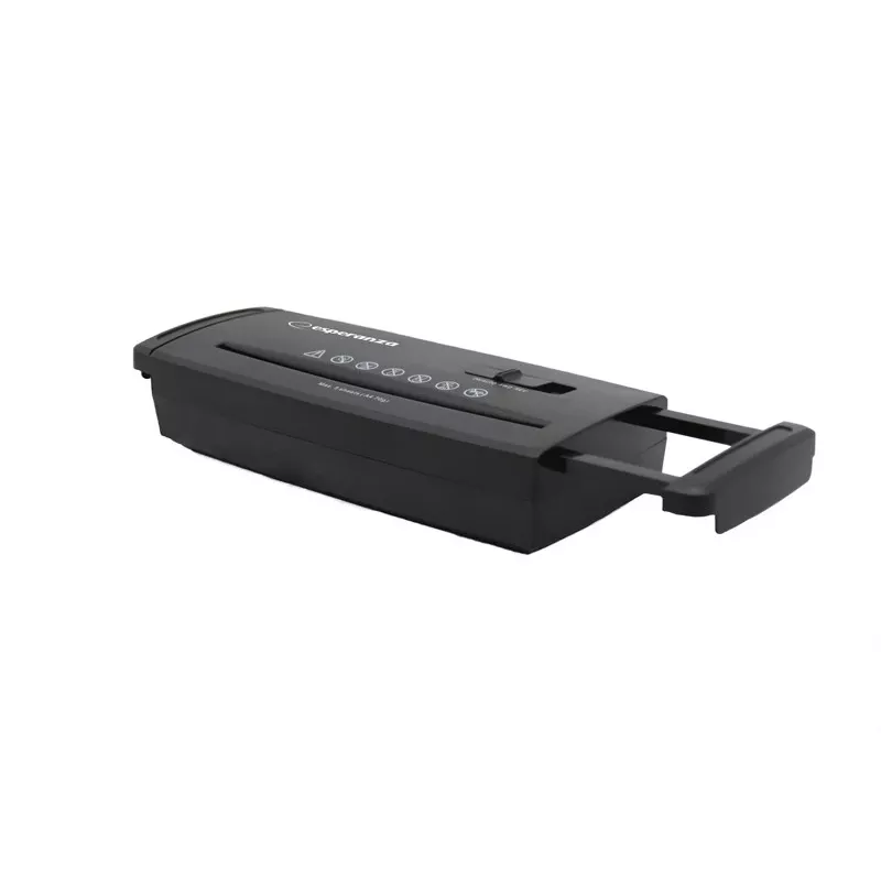 Destructora de documentos Esperanza EN101 corte en tiras 22 cm negra