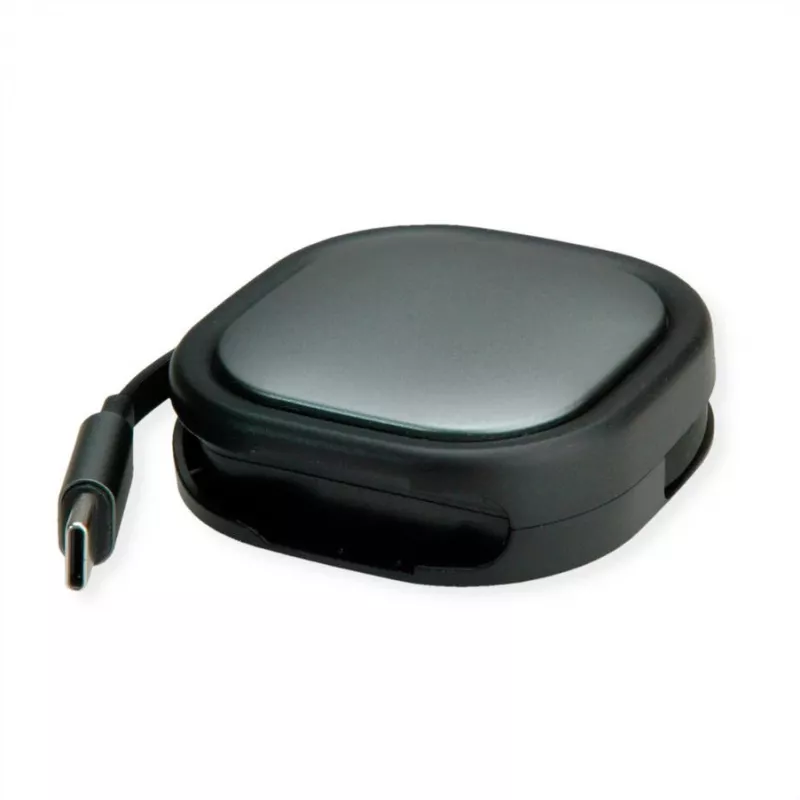 Cable enrollable USB2.0 ROLINE C-C ST/ST 1,2m – cable – digital/datos (11.02.8420)