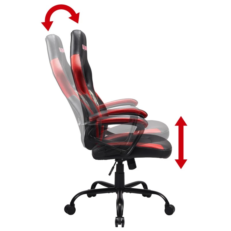 Silla de oficina Subsonic SA5642-IM1 asiento acolchado respaldo acolchado negro rojo