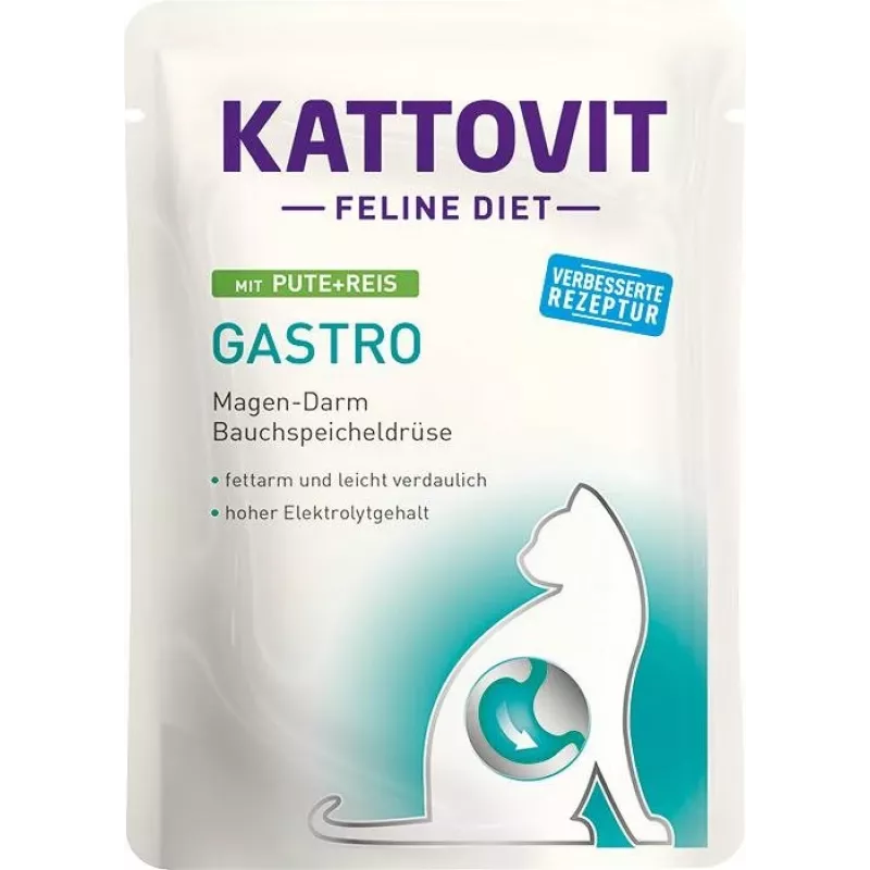 KATTOVIT Feline Diet Gastro - alimento húmedo para gatos - 12 x 85g