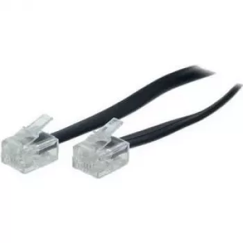 S/CONN 10m RJ11 negro transparente cable TC 70090 / 50319 ShiverPeaks