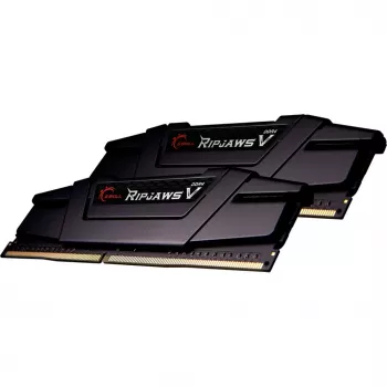 DIMM 64 GB DDR4-2666 (2x 32 GB) Dual-Kit, Memoria RAM negra, F4-2666C19D-64GVK, Ripjaws V, INTEL XMP
