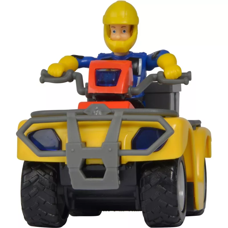 Simba Sam el Bombero quad Mercury con figura, vehículo de juguete
