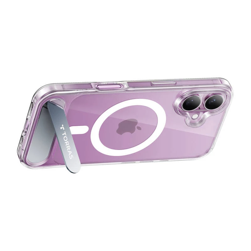 Funda protectora transparente para iPhone 16 Torras PSTAND SERIES X00FX1932