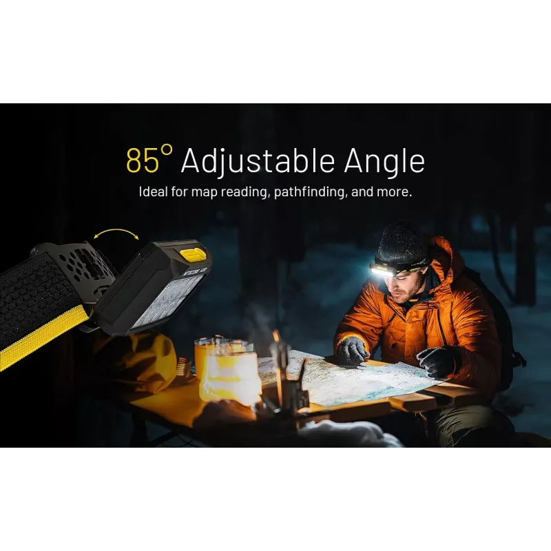 Linterna frontal Nitecore HU2000, 10 LEDs, Batería de litio recargable por USB, Aluminio+Policarbonato, IP68 resistente al agua