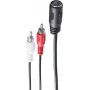 Cable de audio ShiverPeaks BS10501 0,2 m DIN (5 pines) 2 x RCA negro