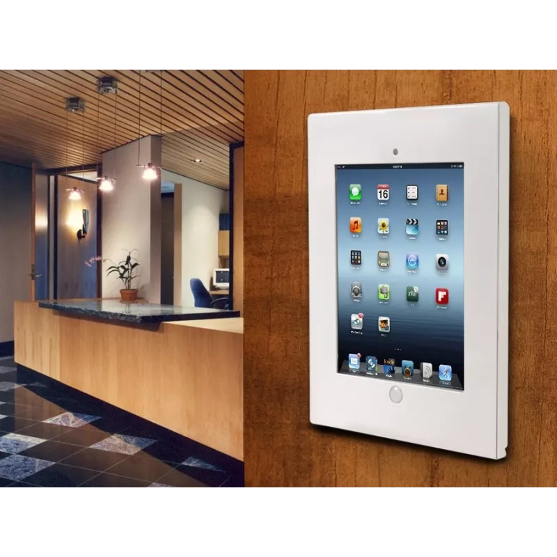 Maclean MC-676 Carcasa de seguridad para iPad 2/3/4/Air/Air2 con protección antirrobo y asa publicitaria