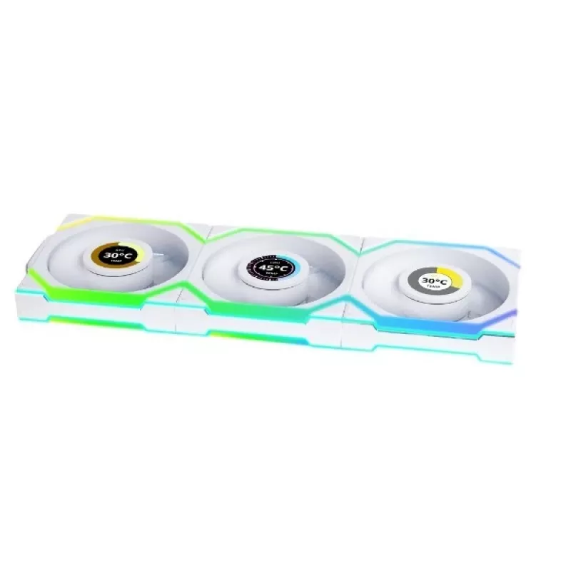 Ventilador Lian Li UNI FAN SL Wireless LCD 120 12 cm Blanco 3 uds.