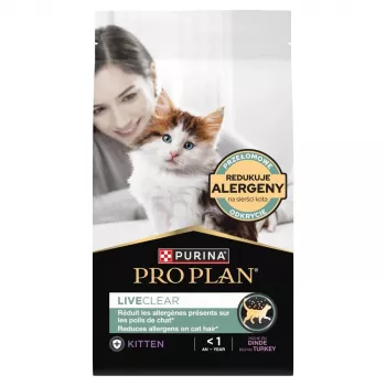 PURINA PRO PLAN LIVECLEAR KITTEN rico en pavo 1,4 kg