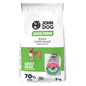 Pienso seco para perros John Dog GOOD FORM Small Breeds cerdo y vacuno, 3 kg
