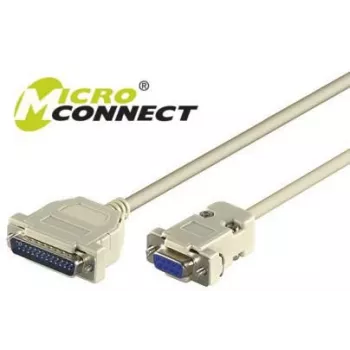 Cable serie Microconnect IBM029 gris 3 m DB-9 DB-25