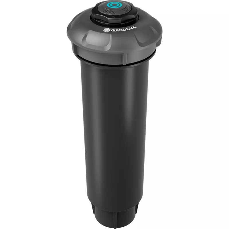 Sistema de riego aspersor emergente MD80 negro gris alcance 3,5 a 5 metros