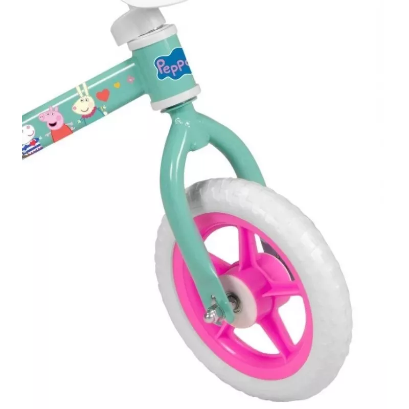 Toimsa TOI198 Peppa Pig bicicleta sin pedales, 10 pulgadas (25,4 cm), verde multicolor
