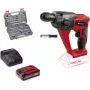 Martillo perforador a batería EINHELL Power X-Change TE‑HD 18 Li, 18V, Li‑Ion 4,0 Ah Plus, con set de brocas y cinceles