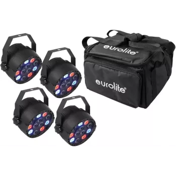 Set de luces LED PAR EUROLITE 4x LED PARty Spot (modelo 20000539) con bolsa blanda