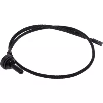 Alphacool Eiszapfen Sensor de temperatura Plug G1/4 - Sensor de temperatura para sistema de refrigeración líquida - Negro profundo - 50 cm