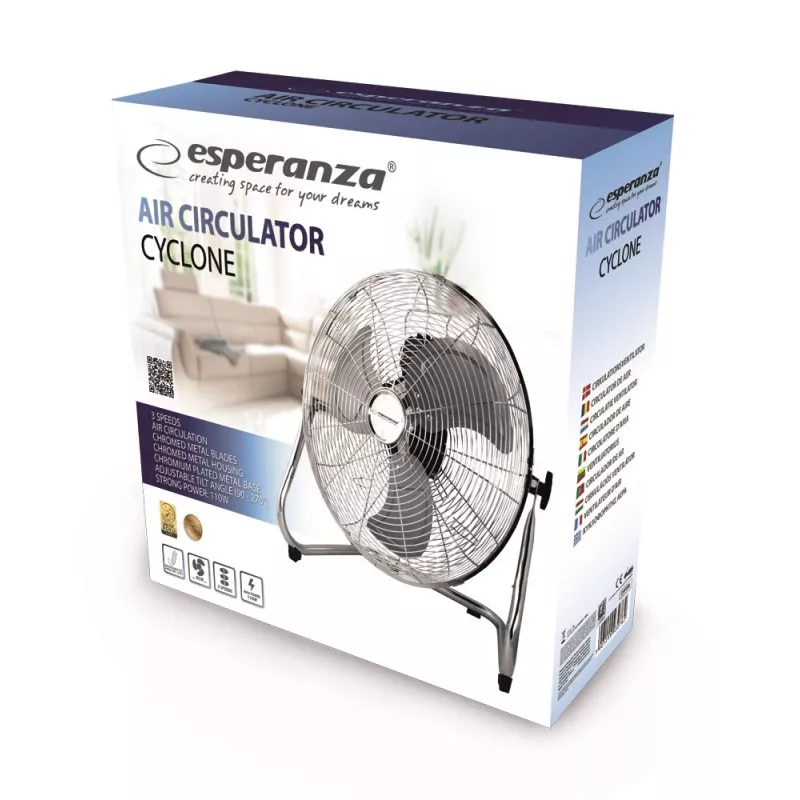 Ventilador de sobremesa 18'' ESPERANZA EHF006 CYCLONE Cromo