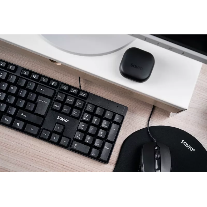 Savio KB-01 Teclado Home/Office USB QWERTY US Inglés Negro