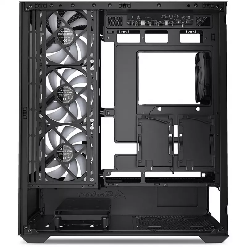 Caja de PC Sharkoon AK6 RGB, ATX, Negra