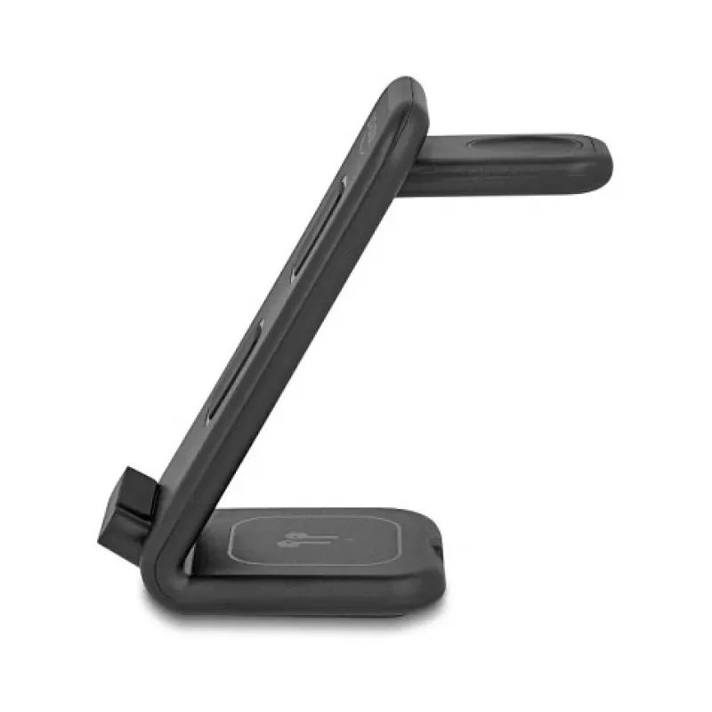 DELOCK 66941 Cargador inalámbrico 3 en 1 para smartphone smartwatch auriculares USB Type-C 15 W interior negro