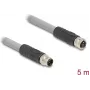 Cable de sensor/actuador DeLOCK 5 m RST M12 gris 80541