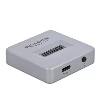 Estación de acoplamiento Delock M.2 - Adaptador de interfaz - Tarjeta M.2 NVMe - USB 3.2 (Gen 2) - Plata