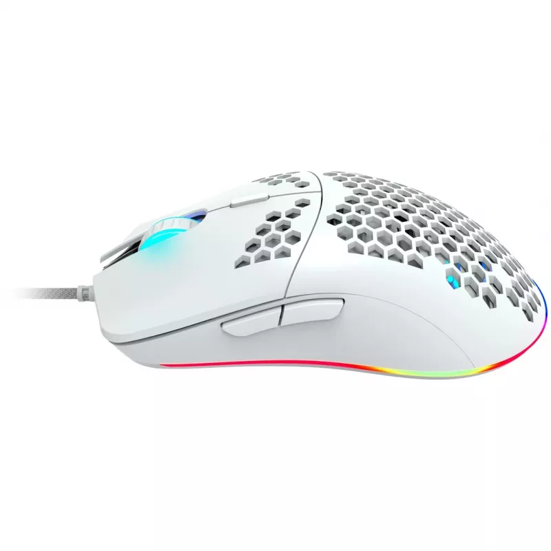 CANYON Puncher GM-11, ratón gaming con 7 botones programables, sensor óptico Pixart 3519, 4 niveles de DPI hasta 4200, 5 millones de clics de vida útil, cable Ultraweave de 1,65 m, patines de PTFE