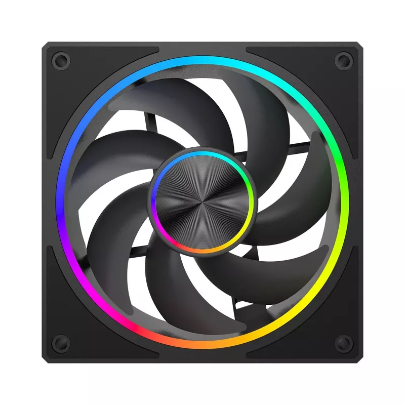Ventilador de caja MODECOM VOLCANO LOOP 120 ARGB, 120 mm, PWM, 400–1400 rpm, negro