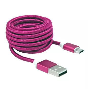 Sbox USB->Micro USB M/M 1,5m USB-10315P rosa pitaya