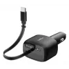 Belkin 75W 2 puertos con cable USB-C retráctil para coche - Cable (CCC001HQBK)