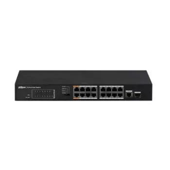 Dahua Technology PFS3117-16ET-135 conmutador de red no gestionado L2 Fast Ethernet (10/100) Power over Ethernet (PoE) negro
