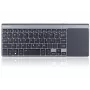 Tracer EXpert RF es un teclado inalámbrico ergonómico de tamaño completo con distribución QWERTY, teclas de membrana y un diseño delgado en negro y gris. Diseñado para uso doméstico y de oficina, combina un touchpad integrado y teclas multimedia con una conexión inalámbrica de 2,4 GHz para ofrecer una solución de entrada compacta para televisores, consolas, portátiles y PC clásicos.