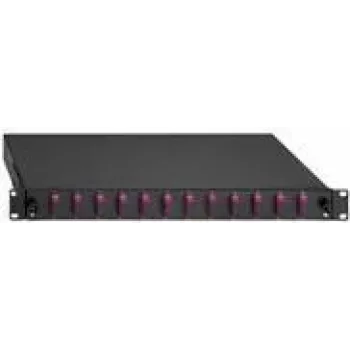 Panel de parcheo de fibra óptica Rutenbeck 2280305240 SC dúplex MM 24 puertos 1U 48,3 cm