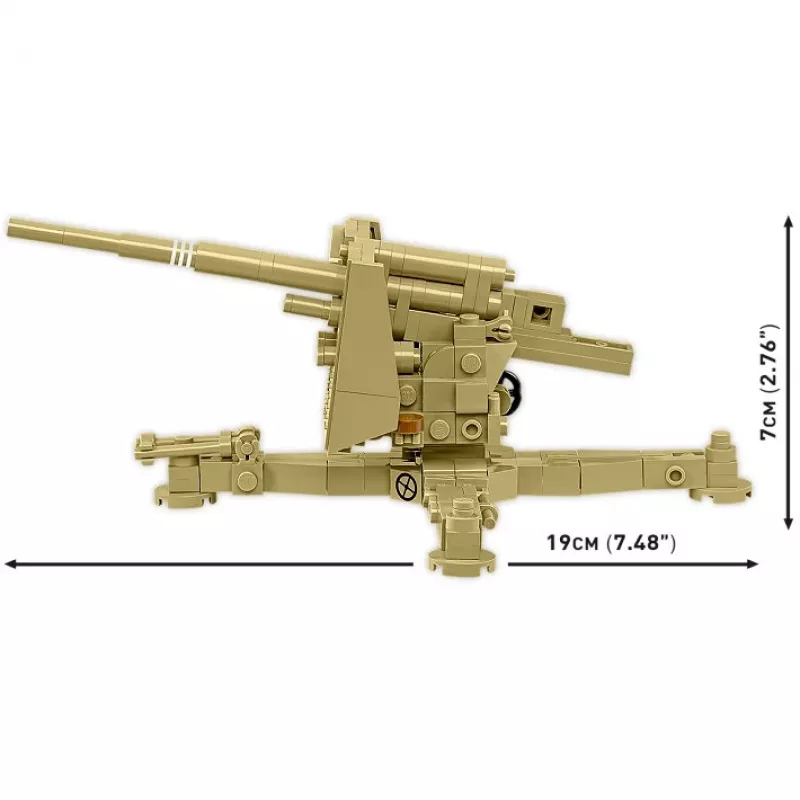 Maqueta de bloques de construcción Cobi 8,8-cm-Flak 18 – 232 piezas, escala 1:35