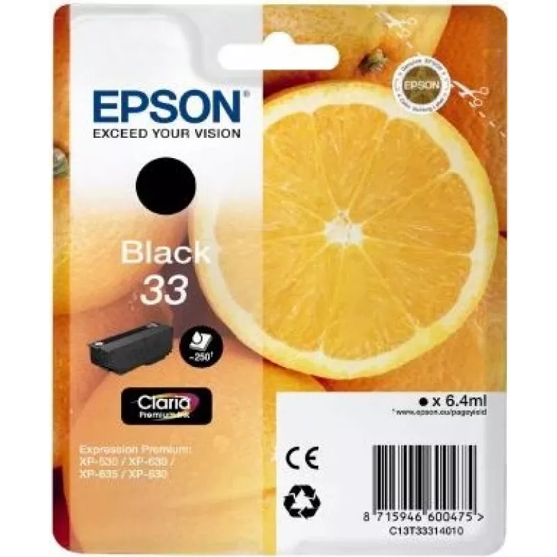Epson Oranges C13T33314010 cartucho de tinta 1 ud. original negro