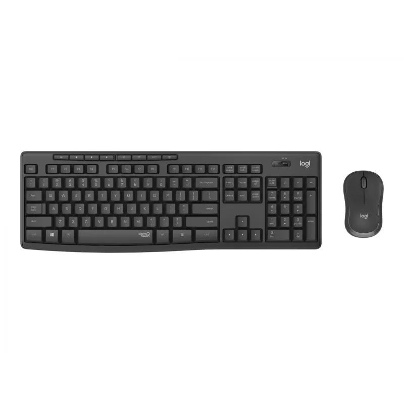Logitech MK295 Silent – Conjunto de teclado y ratón – Inalámbrico – 2,4 GHz – Grafito – Distribución húngara