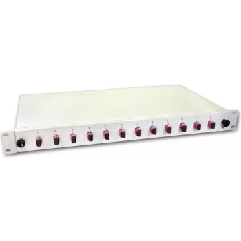 Lightwin caja de empalme de fibra óptica, 12 fibras, 12x SC multimodo, 50/125µm OM4 cajas de empalme con pigtail (SPBOX 12G50 OM4 SC)
