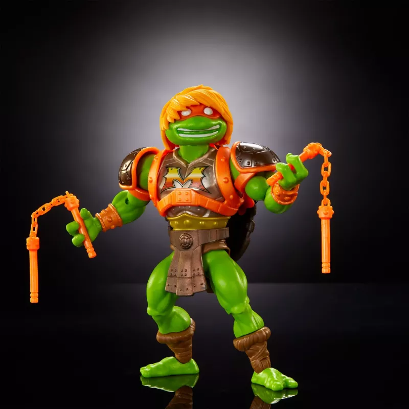 Masters of the Universe Origins Turtles of Grayskull Michelangelo, figura articulada
