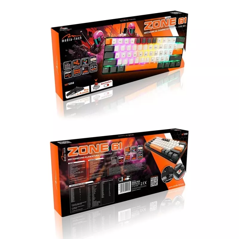 TECLADO MECÁNICO MEDIA-TECH 60% MT1258
