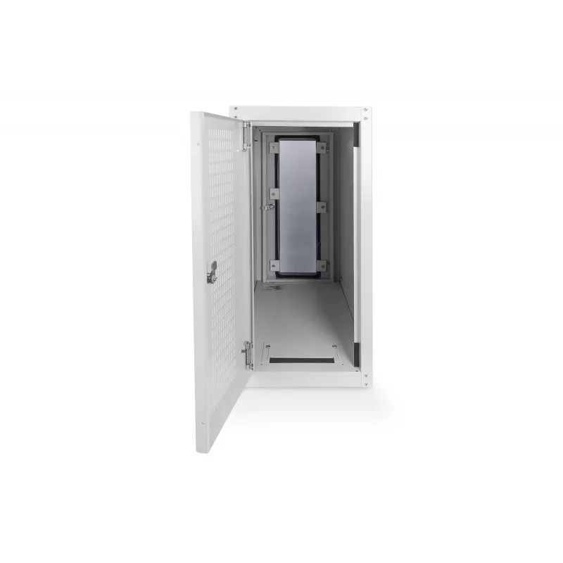 Digitus Caja de ordenador con puerta de cristal, con ruedas, con cerradura, con ranuras de ventilación