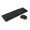 iBox OFFICE KIT II Conjunto de teclado y ratón con USB, QWERTY, Inglés, Negro