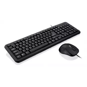 iBox OFFICE KIT II Conjunto de teclado y ratón con USB, QWERTY, Inglés, Negro