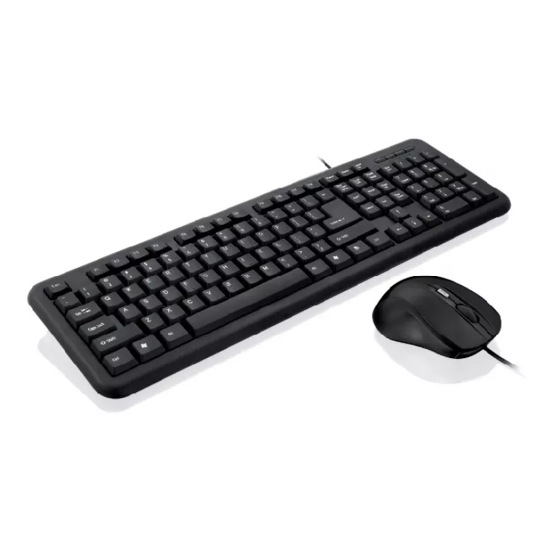 iBox OFFICE KIT II Conjunto de teclado y ratón con USB, QWERTY, Inglés, Negro