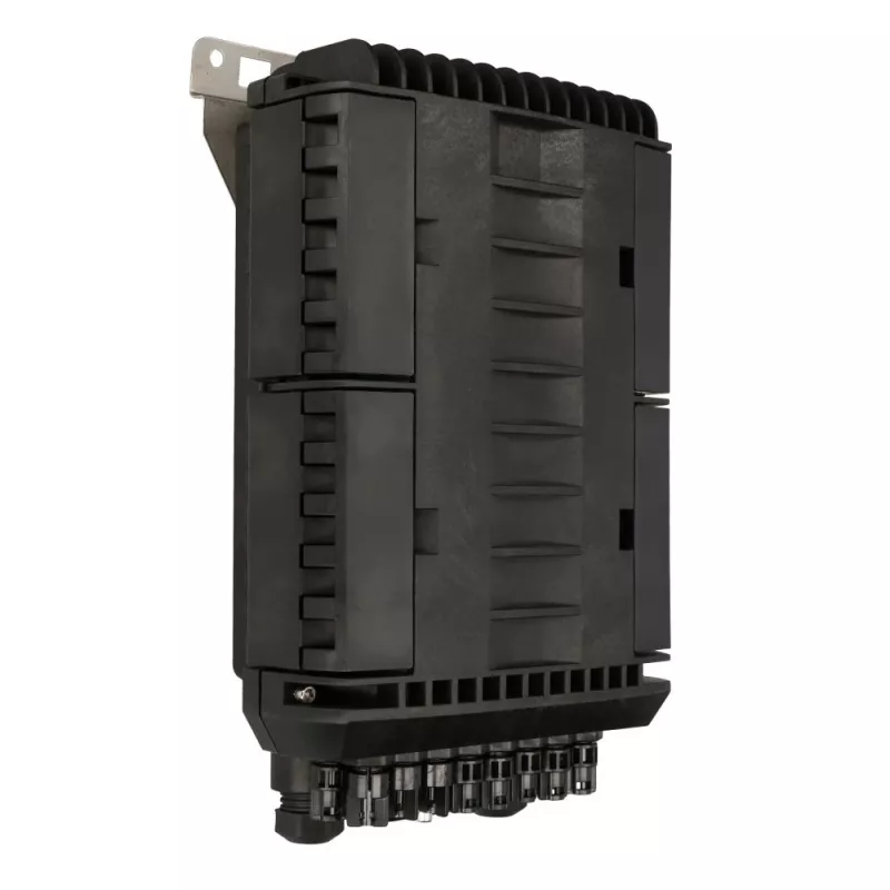 Caja de terminación de fibra óptica Extralink POLA 16 fibras, carcasa ABS, negra