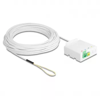 Caja de conexión de fibra óptica DELOCK 2 x SC/APC simplex con set de cable drop G.657.A1 de 30 m