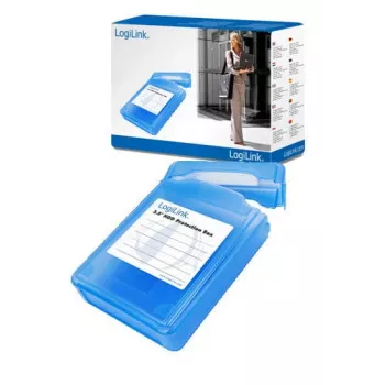 Logilink 3.5 caja de protección para disco duro para 1 HDD - caja de protección para disco duro - azul (UA0133)