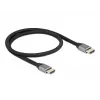 Delock - Cable HDMI Ultra High Speed - HDMI macho a HDMI macho - 50 cm - Triple aislamiento - Gris - Contactos con baño de oro, compatible con 8K 6