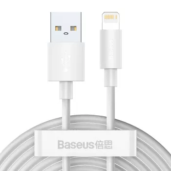 Cable para móvil Baseus TZCALZJ-02 blanco 1,5 m USB A Lightning
